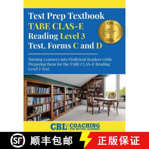 【3-4周达】Test Prep Textbook TABE CLAS-E Reading Level 3 Test, Forms C and D [9798256192860]