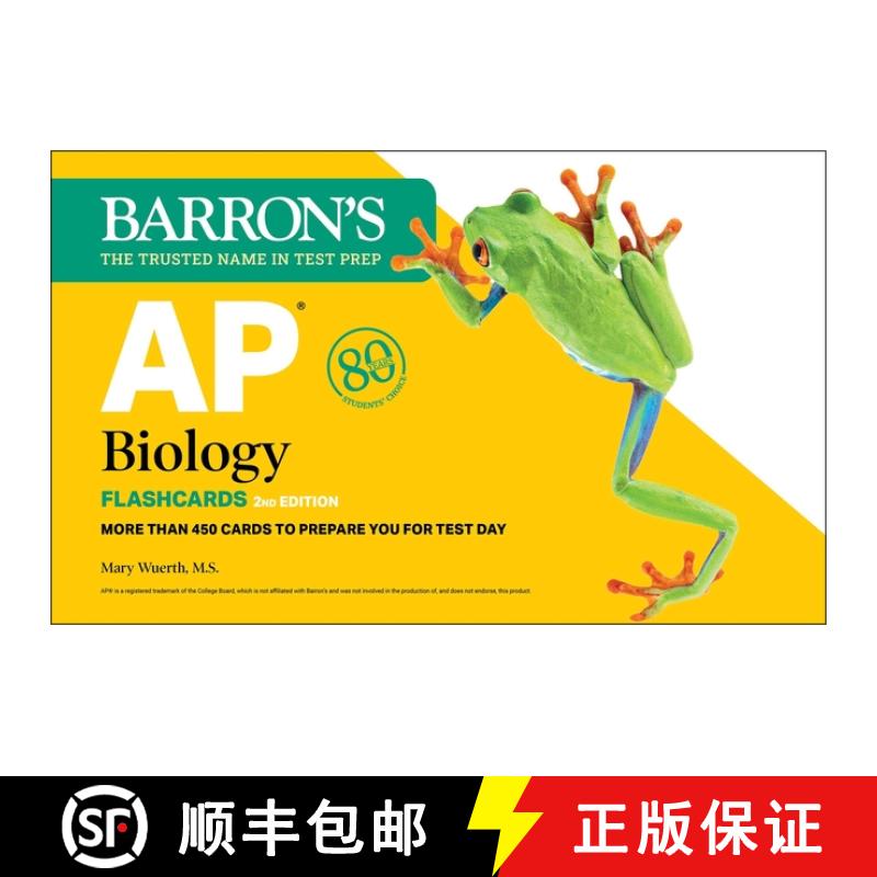 【3-4周达】AP Biology Flashcards, Second Edition: Up-to-Date Review: + Sorting Ring for Custom Study [9781506288109]