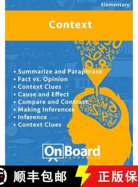 预订 Context: Summarize and Paraphrase, Fact vs. Opinion, Context Clues, Cause and Effect, Compare an... [9781630960438]