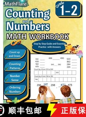预订 Counting and Numbers Math Workbook 1st and 2nd Grade: Skip Counting, Comparing Numbers, Ordering... [9798869180810]