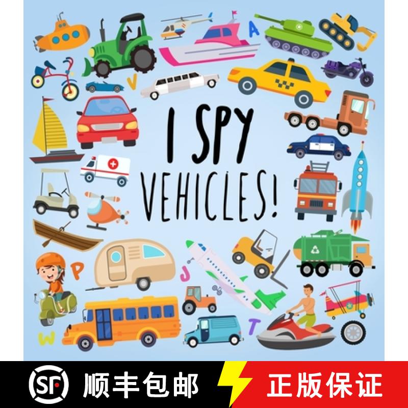 【3-4周达】I Spy - Vehicles!: A Fun Guessing Game for Kids Age 2-5 [9781914047664]