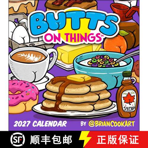 【3-4周达】Butts on Things 2027 Wall Calendar [9798881607661]