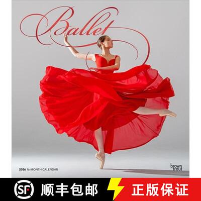 【3-4周达】Ballet 2026 12 X 24 Inch (Hanging) Monthly Square Wall Calendar Foil Stamped Cover Plastic... [9798330702305]