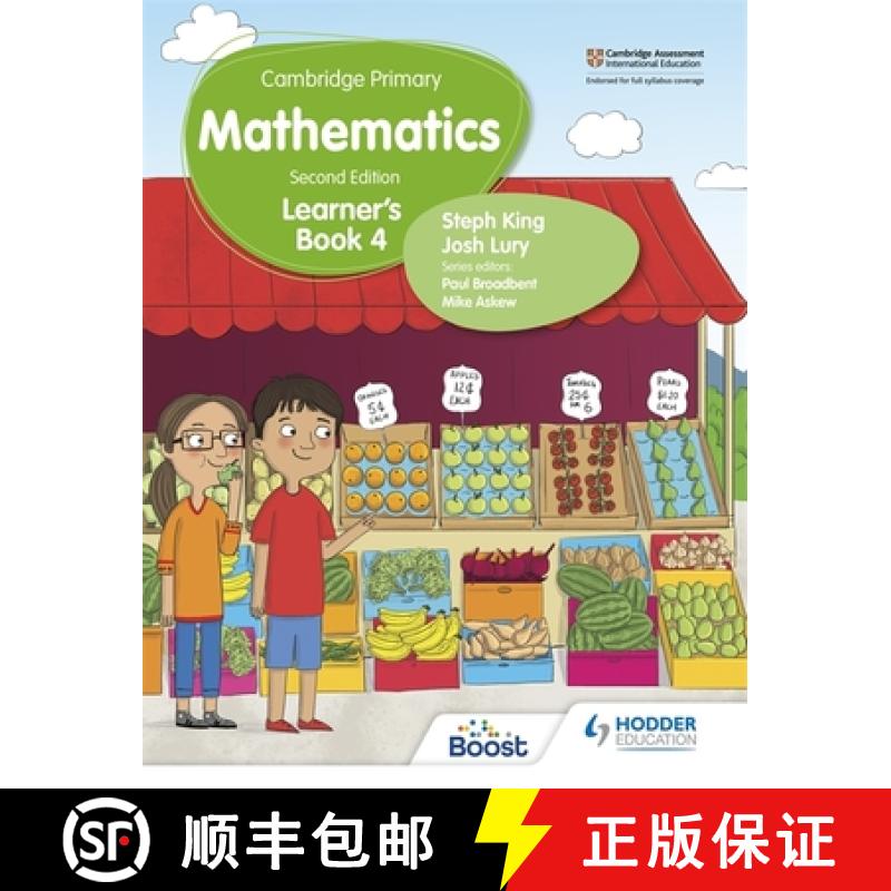 预订 Cambridge Primary Mathematics Learner's Book 4 Second Edition: Hodder Education Group [9781398301023]