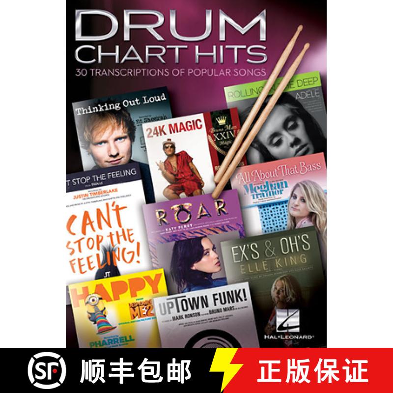 【3-4周达】Drum Chart Hits - 30 Transcriptions Of Popular Songs [9781495094699]
