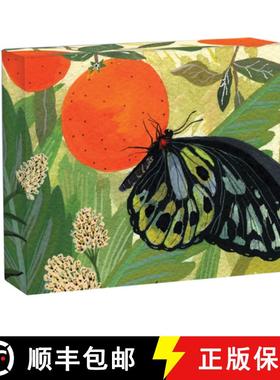 【3-4周达】Teneues - Quicknotes: Butterflies, Notecard Box, Blank Inside, 20 Full Color Notecards wit... [9781623259068]