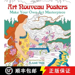【3-4周达】Art Nouveau Posters (Art Colouring Book): Make Your Own Art Masterpiece [9781787552906]