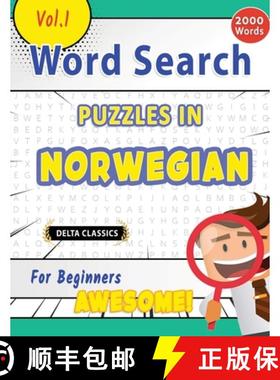 预订 Word Search Puzzles in Norwegian for Beginners - Awesome! Vol.1 - Delta Classics [9798896709565]