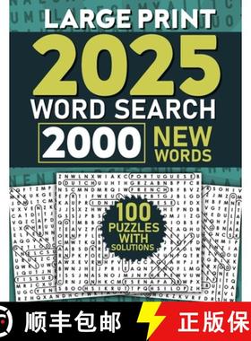 【3-4周达】2025 Word Search for Adults Large Print, 2000 Words: Word Search Puzzle Books, Word Find B... [9782106094930]