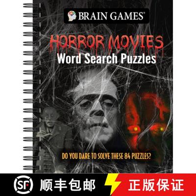 【3-4周达】Brain Games - Horror Movies Word Search Puzzles: Do You Dare to Solve These 84 Puzzles? [9781639385171]