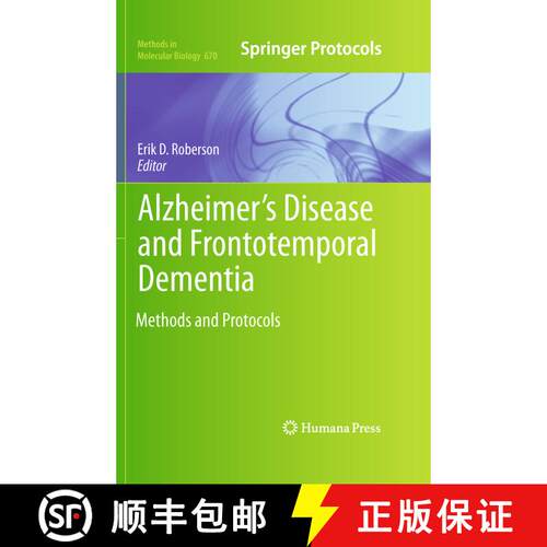 【3-4周达】精装 Alzheimer's Disease and Frontotemporal Dementia: Methods and Protocols [9781607617433]