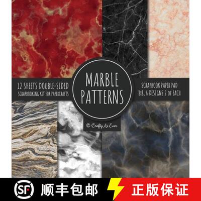 【3-4周达】Marble Patterns Scrapbook Paper Pad 8x8 Scrapbooking Kit for Papercrafts, Cardmaking, Prin... [9781951373566]