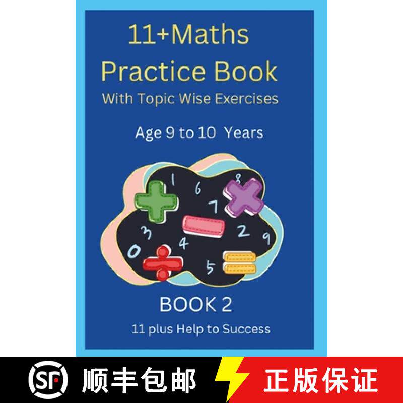 【3-4周达】11+MATHS Practice Book With topic wise Exercises  AGE-9 to 10 Years Book 2 [9781326991036]