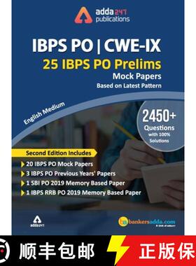 【3-4周达】IBPS PO 2019 Prelims Mocks Papers (English Printed Edition) [9789388964623]