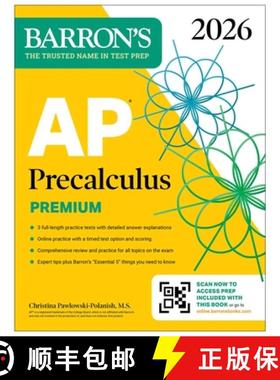 【3-4周达】AP Precalculus Premium, 2026: Prep Book with 3 Practice Tests + Comprehensive Review + Onl... [9781506296760]
