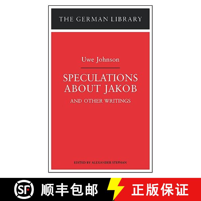 【3-4周达】Speculations about Jakob: Uwe Johnson: And Other Writings [9780826409751]