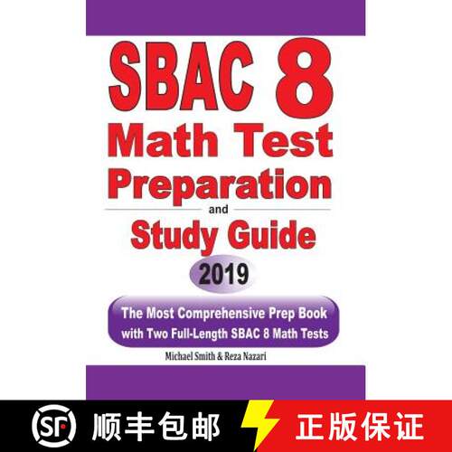 【3-4周达】SBAC 8 Math Test Preparation and Study Guide: The Most Comprehensive Prep Book with Two Fu... [9781646125067]