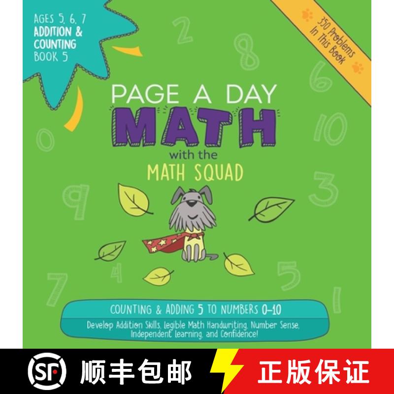 【3-4周达】Page A Day Math Addition & Counting Book 5: Adding 5 to the Numbers 0-10 [9781947286047]