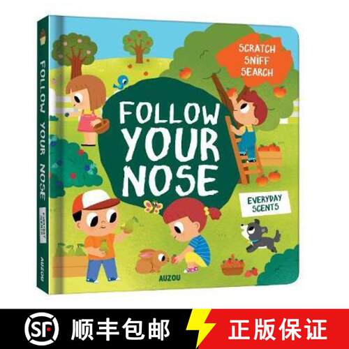 【3-4周达】精装 Follow Your Nose, Everyday Scents (A Scratch-and-Sniff Book) [9782733876114]
