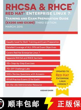 【3-4周达】RHCSA & RHCE Red Hat Enterprise Linux 7: Training and Exam Preparation Guide (EX200 and EX... [9781495148200]