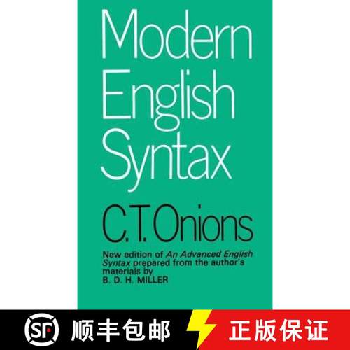 【3-4周达】Modern English Syntax [9781138141292]