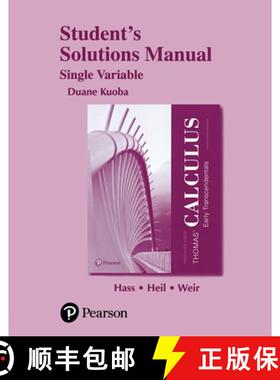 【3-4周达】Student Solutions Manual for Thomas' Calculus: Early Transcendentals, Single Variable [9780134439334]