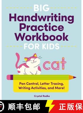 【3-4周达】Big Handwriting Practice Workbook for Kids: Pen Control, Letter Tracing, Writing Activitie... [9781400353019]