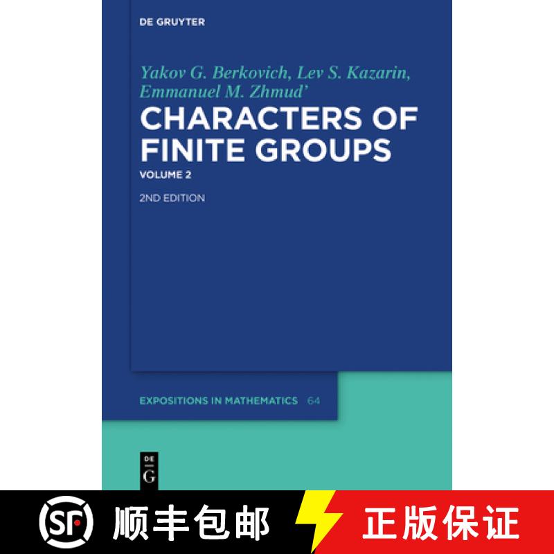 预订 Characters of Finite Groups De Gruyter Expositions in Mathematics  Characters of Finite Groups [9783110224085]