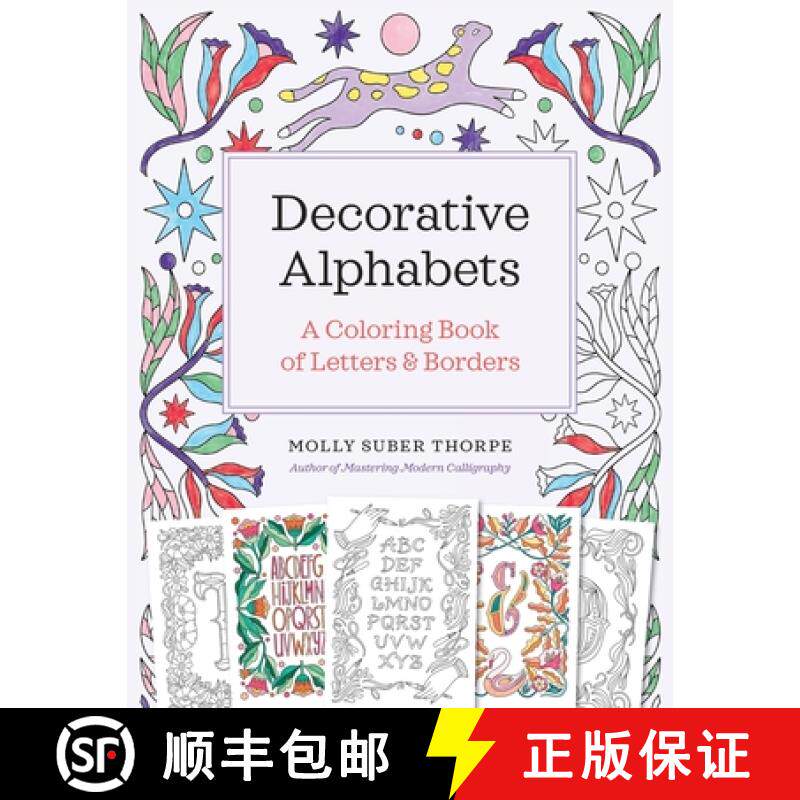 【3-4周达】Decorative Alphabets: A Coloring Book of Letters and Borders [9780578845579]