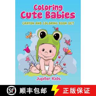 【3-4周达】Coloring Cute Babies: Crayon And Coloring Book Set [9781683051640]