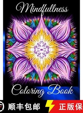 【3-4周达】Mindfullness Coloring Book: Therapy Art Relaxing for Men and Women with Horses, Flowers an... [9781915104441]