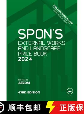 【3-4周达】Spon's External Works and Landscape Price Book 2024 [9781032550589]