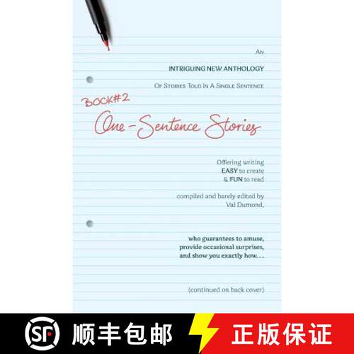 【3-4周达】BOOK#2 One-Sentence Stories: Intriguing New Anthology of Stories Told in a Single Sentence [9780998548920]