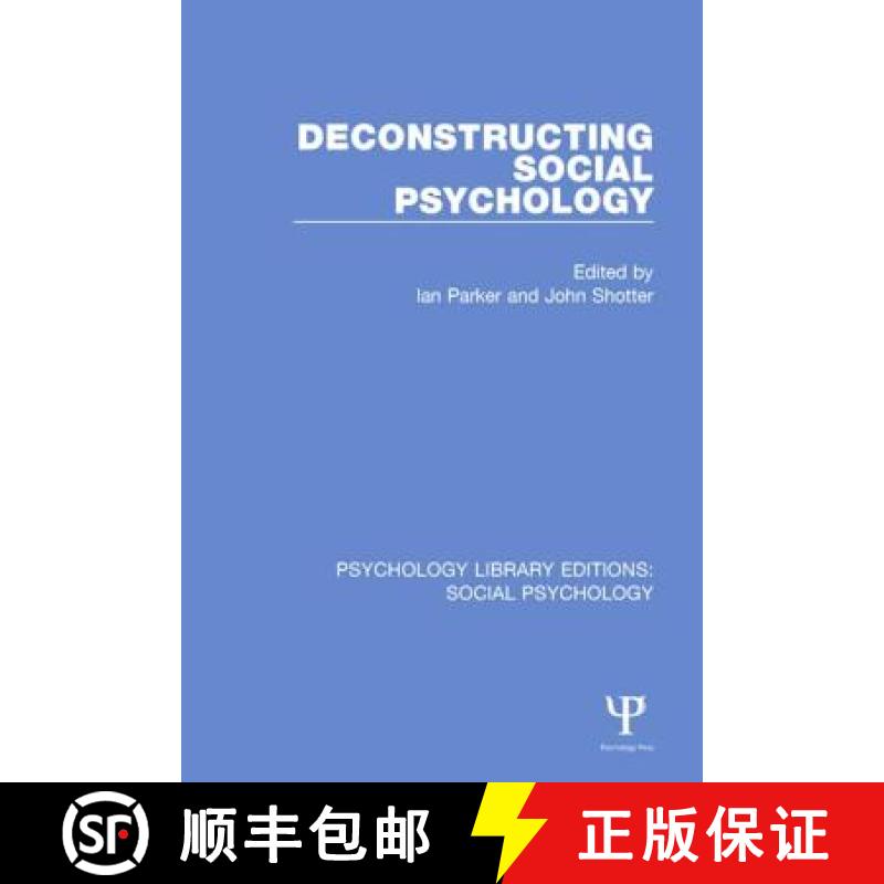 【3-4周达】DECONSTRUCTING SOC PSYCH (PLE, SOCI [9781138844551]
