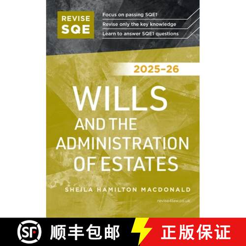 【3-4周达】Revise SQE Wills and the Administration of Estates 2025/26: SQE1 Revision Guide [9781917183567]