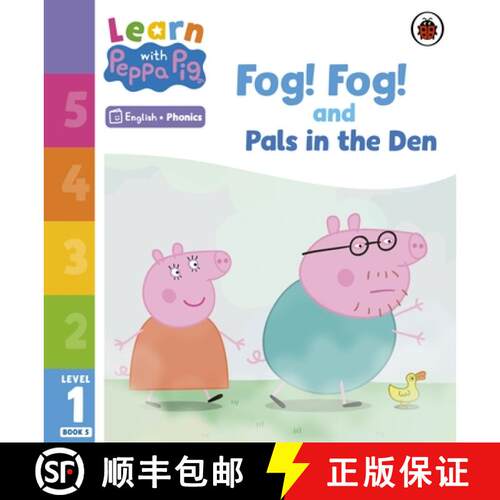 【3-4周达】Learn with Peppa Phonics Level 1 Book 5  Fog! Fog! and In the Den (Phonics Reader) [9780241575994]