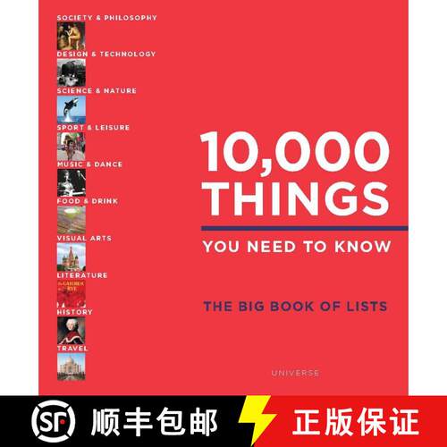 【3-4周达】精装 10,000 Things You Need to Know: The Big Book of Lists [9780789334077]