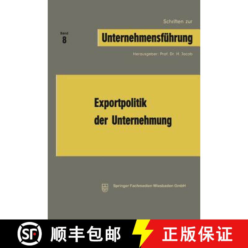 【3-4周达】Exportpolitik Der Unternehmung [9783663005186]