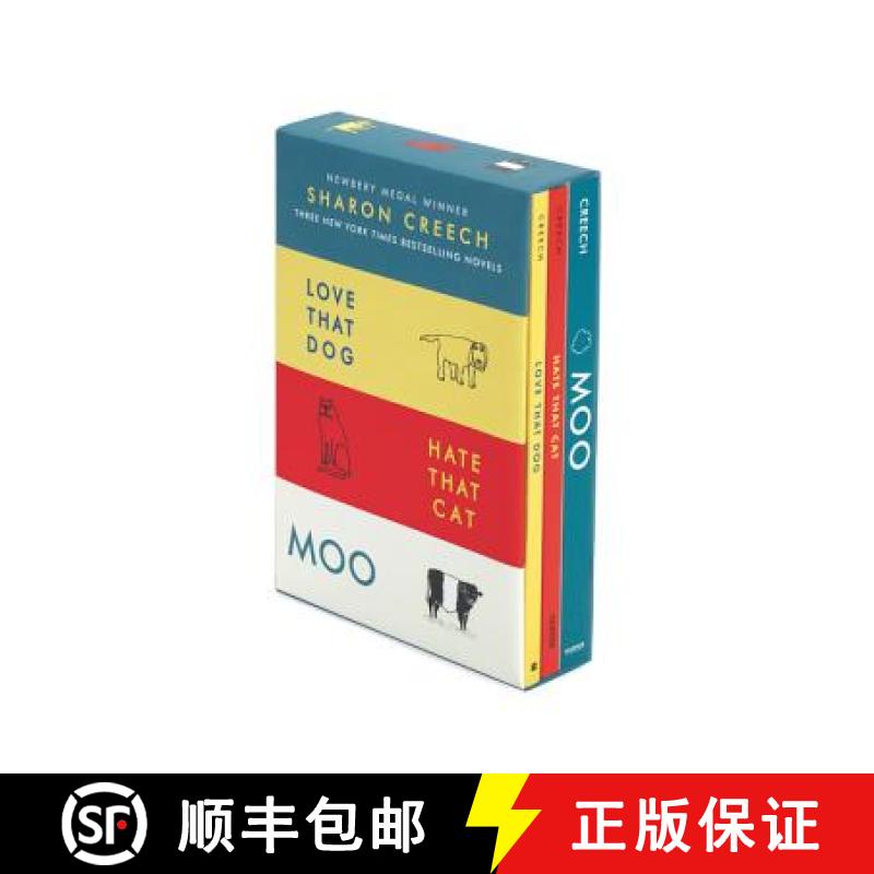 【3-4周达】Sharon Creech 3-Book Box Set: Love That Dog, Hate That Cat, Moo [9780062882578]
