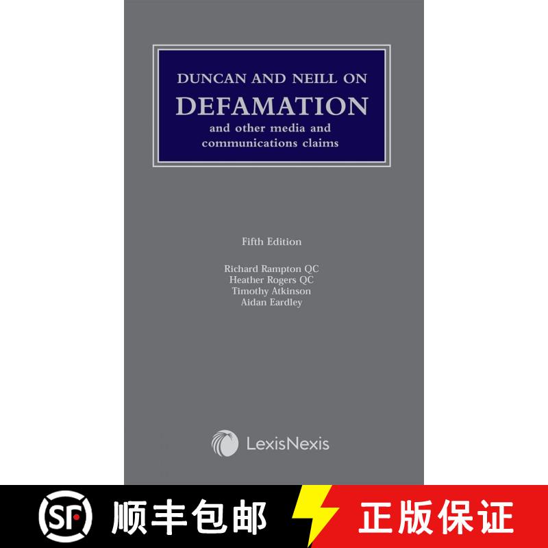 【3-4周达】Duncan and Neill on Defamation and Other Media and Communications Claims Fifth edition [9781474317221]