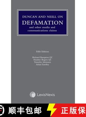 【3-4周达】Duncan and Neill on Defamation and Other Media and Communications Claims Fifth edition [9781474317221]