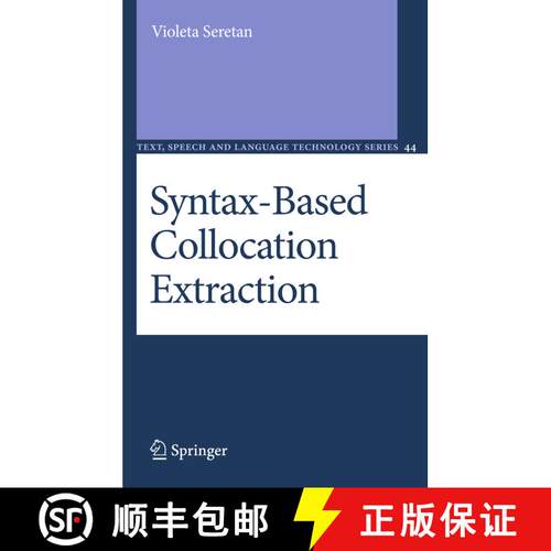 【3-4周达】精装 Syntax-Based Collocation Extraction [9789400701335]