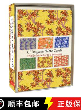 【3-4周达】Chiyogami Note Cards: 12 Blank Note Cards & Envelopes (4 X 6 Inch Cards in a Box) [9780804851558]