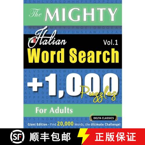 【3-4周达】THE MIGHTY ITALIAN WORD SEARCH - 1,000 PUZZLES FOR ADULTS - DELTA CLASSICS - GIANT EDITION... [9798896708988]