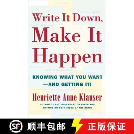 【3-4周达】Write It Down Make It Happen: Knowing What You Want and Getting It [9780684850023]