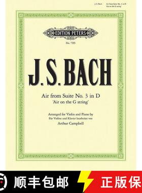【3-4周达】Air on the G String from Orch. Suite No. 3 Bwv 1068 (Arr. for Violin & Piano): Air on the ... [9790577083063]