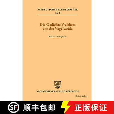 预订 Die Gedichte Walthers von der Vogelweide [9783110483802]