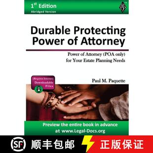 【3-4周达】Durable Protecting Power of Attorney: Fillable Power of Attorney (POA Only) For Your Estat... [9781948389754]