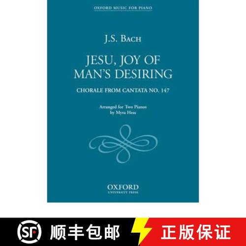 【3-4周达】Jesu, Joy of Man's Desiring: Duet for Two Pianos [9780193851801]