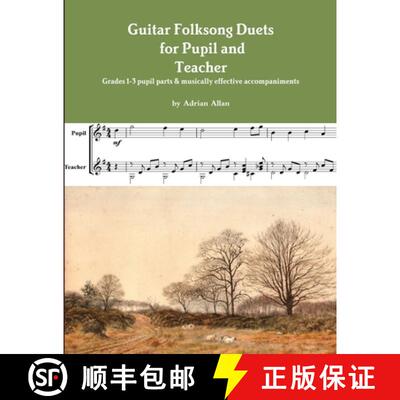 【3-4周达】Guitar Folksong Duets for Pupil and Teacher [9780244979577]